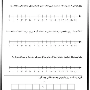 کاربرگ محور ریاضی اول دبستان