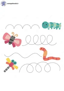 کاربرگ های نقطه چین برای دست ورزی