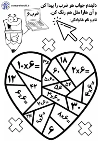 کاربرگ ضرب پایه سوم