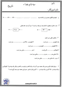 کاربرگ الگو عددی، تقریب و اندازه گیری