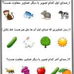 کاربرگ پیش دبستانی تفاوت ها