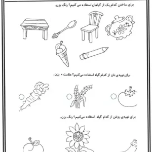 کاربرگ گیاهان پیش دبستانی