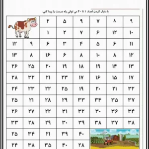 کاربرگ ریاضی شمارش اعداد پایه دوم