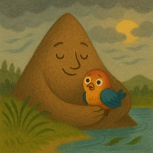 داستان کوهِ مهربان و پرندهی کوچولو