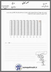 شمارش اعداد یک تا صد وشمارش به عقب پایه اول