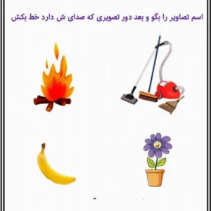 کاربرگ آموزشی نشانه ش پیش دبستان