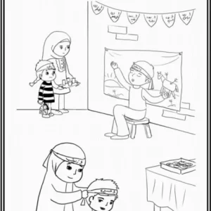 رنگ آمیزی ویژه اربعین حسینی پیش دبستان