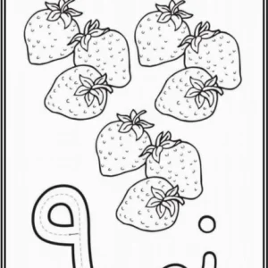 کاربرگ رنگ آمیزی عدد 9 پیش دبستان