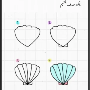 نقاشی با نشانه ص مثل صدف