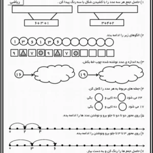 کاربرگ ریاضی محور و الگو عددی پایه اول