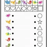 آزمونک وصل کردن شکل ها دست ورزی پیش دبستان