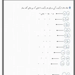 کاربرگ رایگان ترکیب نشانه ها و کلمه سازی فارسی اول