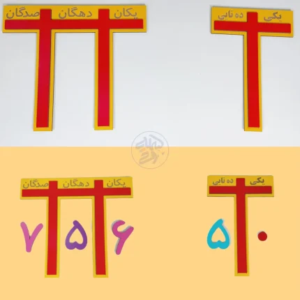 دو جدول ارزش مکانی چوبی مگنتی