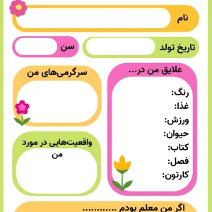 کاربرگ درباره ی من
