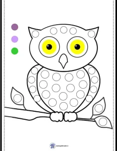 کاربرگ رنگ انگشتی پیش دبستانی