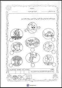 کاربرگ علوم اول دبستان بخش دهم شناخت عوامل آلودگی هوا