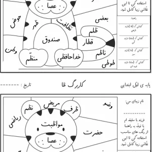 کاربرگ نشانه ظ