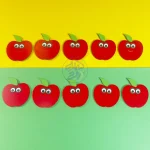 سیب قرمز چوبی آموزشی