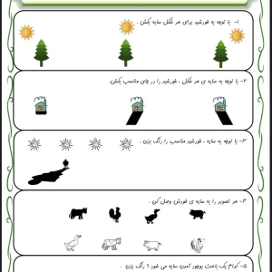 نمونه سوال فصل یک علوم پایه اول دبستان