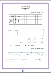 کاربرگ الگو ریاضی دوم دبستان
