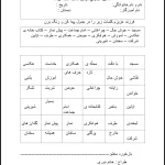 کاربرگ املا جدولی