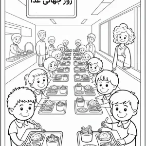 کاربرگ رنگ آمیزی روز جهانی غذا