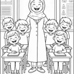 کاربرگ رنگ آمیزی برای روز معلم