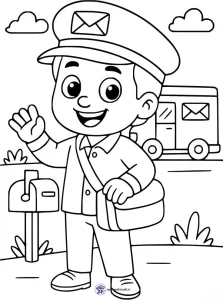 کاربرگ رنگ آمیزی روز جهانی پست