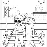 کاربرگ رنگ آمیزی روز نابینایان