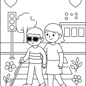 کاربرگ رنگ آمیزی روز نابینایان