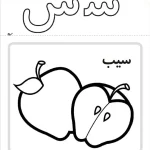 کاربرگ رنگ آمیزی نشانه س