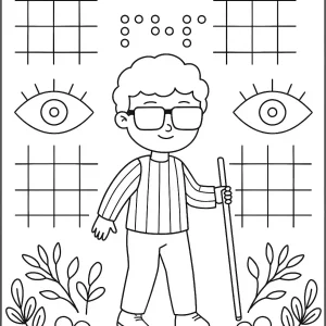 کاربرگ روز عصای سفید برای کودکان