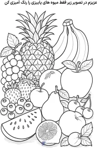 کاربرگ میوه های فصل پاییز