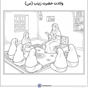 کاربرگ ولادت حضرت زینب پیش دبستانی