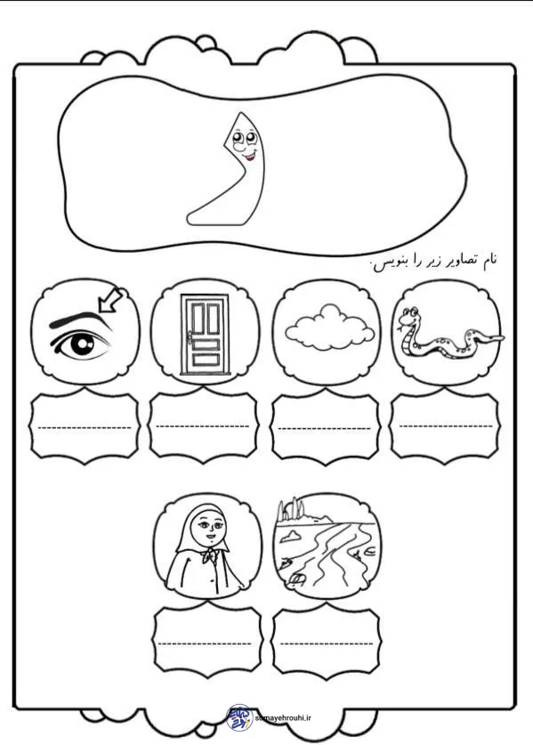 املای تصویری نشانه ر