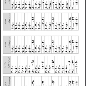 آزمون ضرب ریاضی پایه سوم دبستان