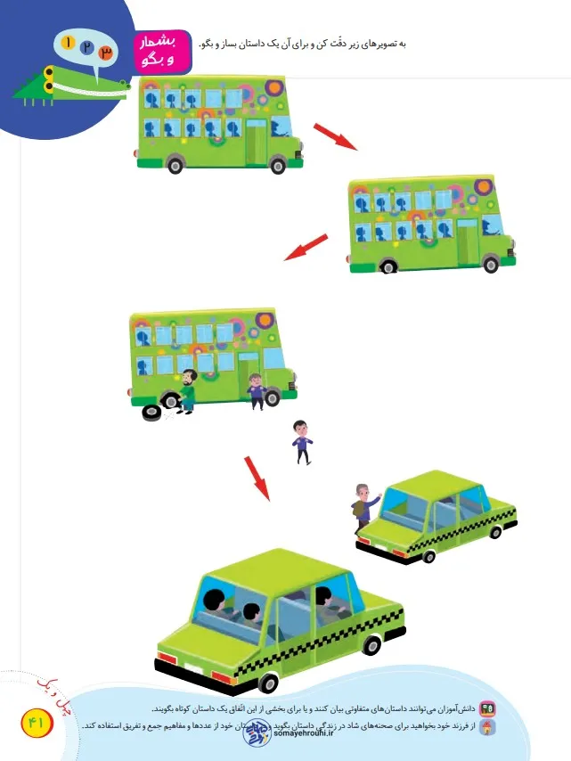 دریس صفحه 41 تم 6 ریاضی پایه اول