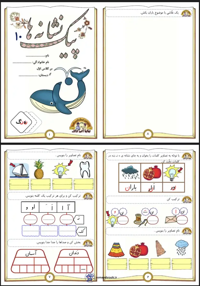 نشانه ها حرف (ن) کلاس اول ابتدایی