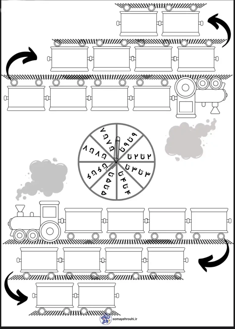 کاربرگ بازی ریاضی شمارش چندتا چندتا پایه دوم دبستان
