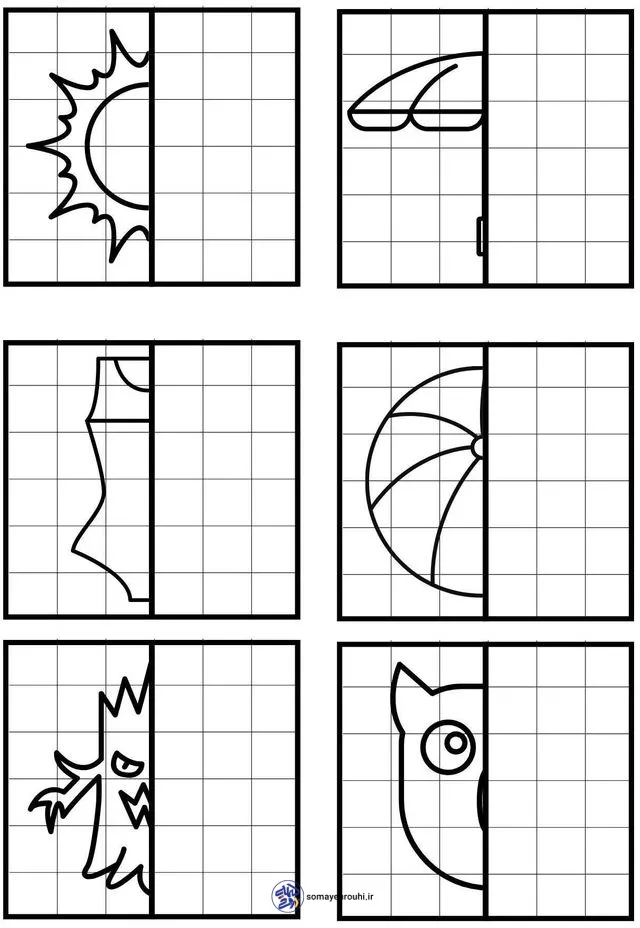 کاربرگ تکمیل قرینه