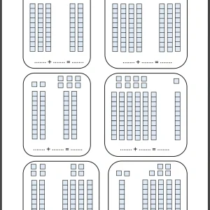 کاربرگ جمع و تفریق اعداد دو رقمی