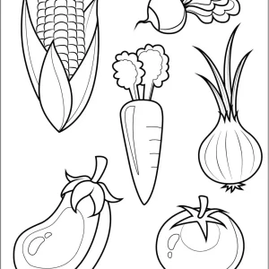 کاربرگ رنگ آمیزی سبزیجات