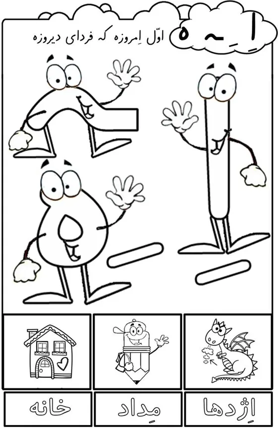 کاربرگ نشانه اِ ـــِــ ــه ه