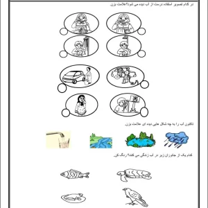 کاربرگ علوم درس جانوران آبزی