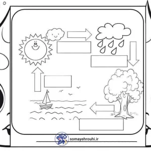 کاربرگ تاشو چرخه آب و مراحل تشکیل باران