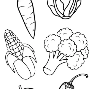 کاربرگ رنگ آمیزی سبزیجات