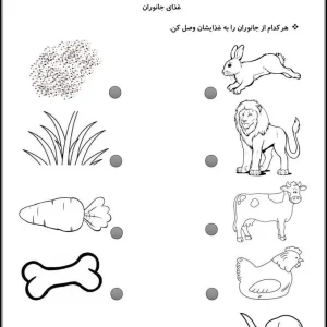 کاربرگ رایگان غذای جانوران