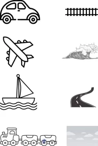 دانلود نمونه کاربرگ وسایل نقلیه پیش دبستان 2 کاربرگ وسایل نقلیه پیش دبستان