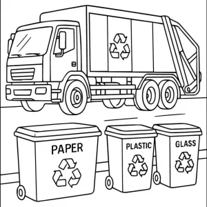 کاربرگ بازیافت زباله پیش دبستان