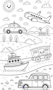 نمونه کاربرگ آشنایی با وسایل نقلیه پیش دبستان 3 کاربرگ آشنایی با وسایل نقلیه